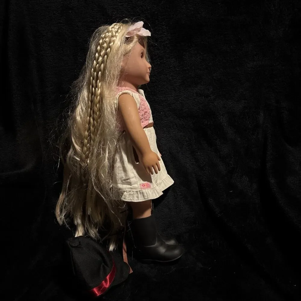 Battat Our Generation Doll Phoebe Long Blonde Hair Riding Boots & Hat 18
